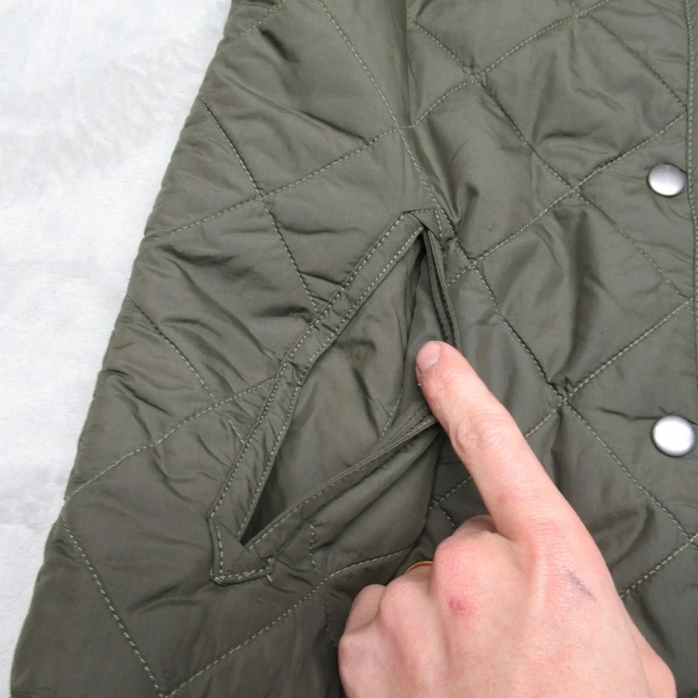 North Face Vest Girls Large 14/16 Green Sherpa Lined Insulated Wind Rain Quilted